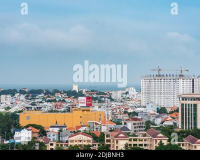 Vung Tau, a resort town in the Bang Ria-Vung Tau Province of South Vietnam, with restaurants, hotels and tourists. Stock Photo