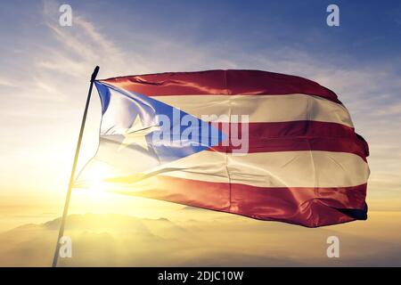 Puerto Rico flag - realistic waving fabric flag Stock Photo - Alamy