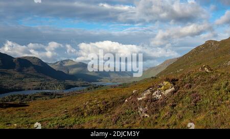 Loch Affric from the lower slopes of Sgurr na Lapaich, Glen Affric, Scotland Stock Photo