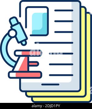 Diagnostic test RGB color icon Stock Vector