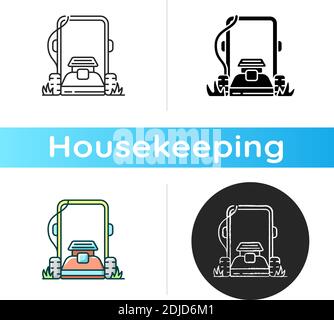 Lawn mowing icon Stock Vector