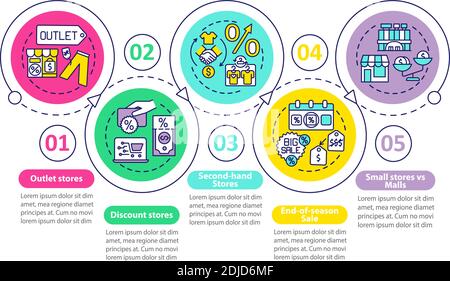 Effective clothes buying vector infographic template Stock Vector