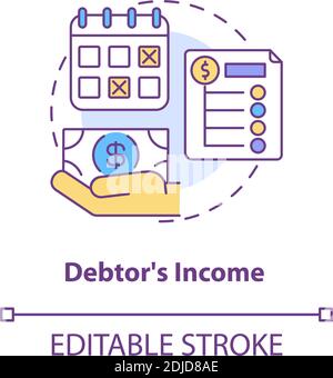 Debtor line icon Stock Vector Image & Art - Alamy