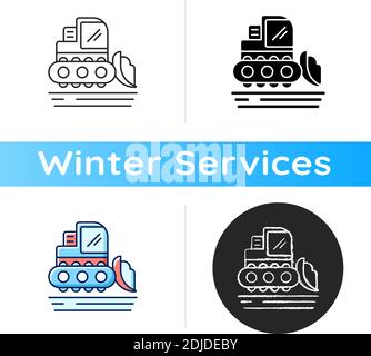 Snow grooming icon Stock Vector