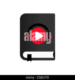 Audio book icon vector. Audio course. Online courses. Illustration vector. EPS 10 Stock Vector
