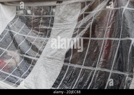 Close up detailed view on plastic foil and plastic surfaces in high resolution Stock Photo
