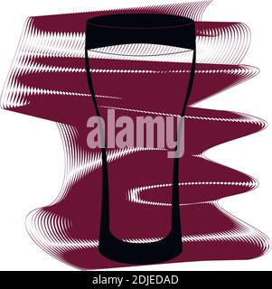 Beer glass icon of a set. Icon on vinous ripples isolated on white backgrond. EPS 10. Stock Vector