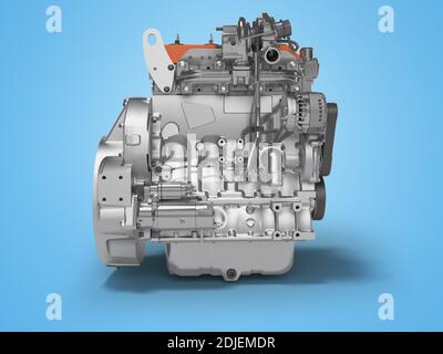 Engine Reference Image Side View Car engine with shadow. 3D rendering. Side view Stock Photo - Alamy