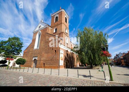 Gothic style cathedral dedicated to apostles Saint Peter and Saint Paul, Kaunas, Lithuania Stock Photo