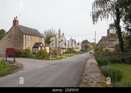 Houses in Minster Lovell in West Oxfordshire in the UK, taken on the 19th of October 2020 Stock Photo