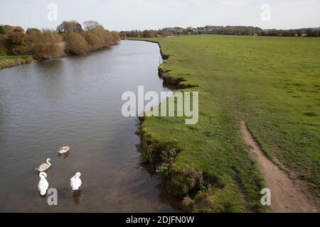 Views of The Thames River in Lechlade, Gloucestershire in the UK, taken 19th October 2020 Stock Photo