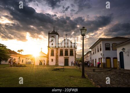 Santa Rita de Cassia church in historical center of Paraty city in Brazil Stock Photo