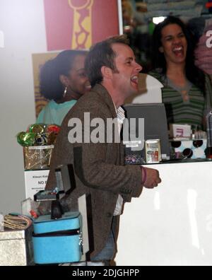 Scottish-born actor Billy Boyd shops for tots at Kitson's baby boutique in Los Angeles, Ca. and pauses to sign autographs for his fans. 1/27/06 Stock Photo