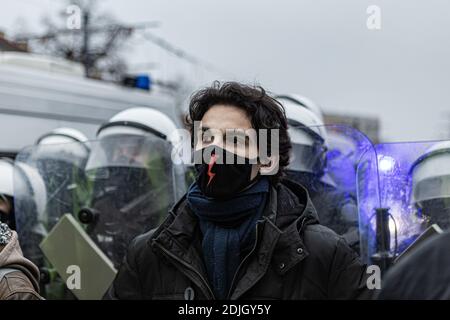 13 december 2020 - Warsaw, Poland - anti-government protests in the streets of the capital of Poland Stock Photo