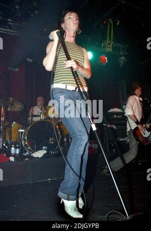 Actress Juliette Lewis performs with her band Juliette and the Licks at the Grand Opening of Live Music Venue Studio A in Downtown Miami, Fl 4/7/06 Stock Photo