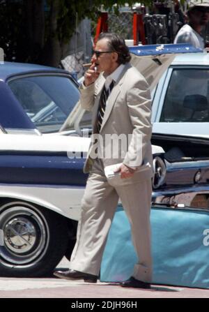 Exclusive!! Harvey Keitel lioghts up a stogie On the set of "My Sexiest