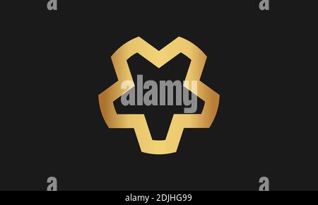 Gear vector icon. Gear icon logo with star symbol inside. Stock Vector