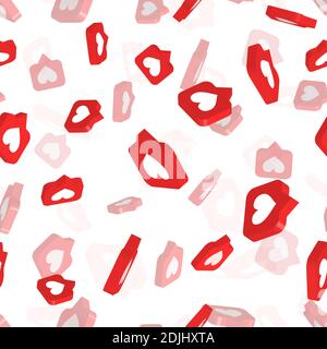 Rain of bright pink social likes, seamless pattern Stock Vector