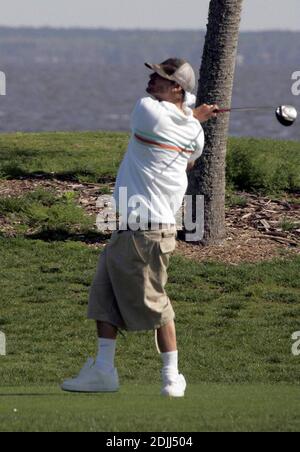 Kevin Federline plays a round at the Baytowne Wharf in Destin Florida a day after his wife Britney Spears anounces she is pregnant 4/13/05 [[cad]] Stock Photo