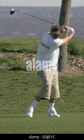 Kevin Federline plays a round at the Baytowne Wharf in Destin Florida a day after his wife Britney Spears anounces she is pregnant 4/13/05 [[cad]] Stock Photo