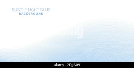 Abstract clear background with thin wavy light blue lines. Subtle vector graphic pattern Stock Vector