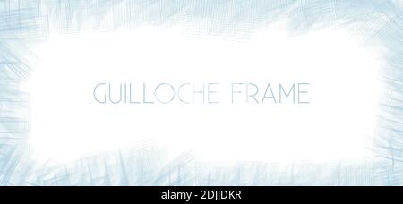 Abstract geometric chaotic guilloche frame by thin lines. Subtle vector graphic pattern Stock Vector