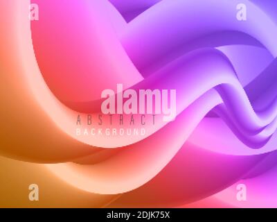 3D Wavy background. Design color waves template. Modern pattern. Stock Vector