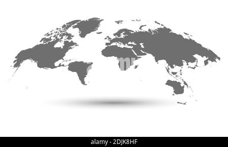 3D Globe Map Template Monochrome Design for Education, Science, Web Presentations. Stock Vector