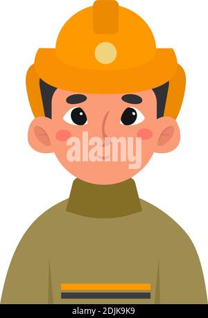Isolated fireman man professions jobs icon- Vector Stock Vector