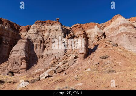 Beautiful landscape around Toadstool Hoodoos at Utah Stock Photo
