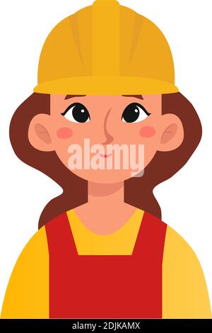 Isolated engineer woman professions jobs icon- Vector Stock Vector