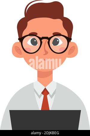 Isolated business man professions jobs icon- Vector Stock Vector