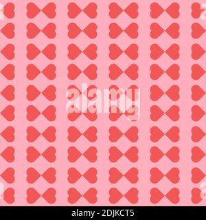 Simple heart shape seamless pattern. Love and romantic theme background. Pink vector wallpaper. Stock Vector
