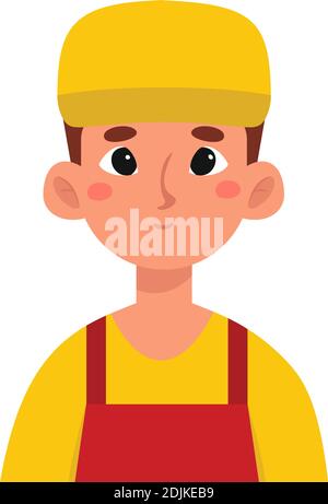 Isolated builder man professions jobs icon- Vector Stock Vector