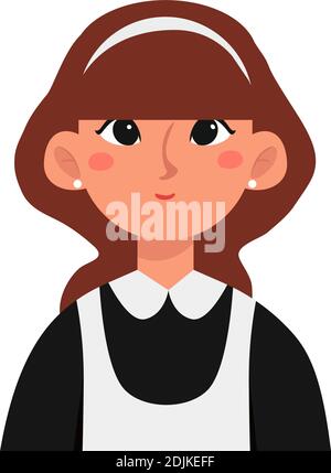 Isolated house maid woman professions jobs icon- Vector Stock Vector