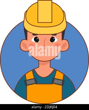 Isolated engineer man professions jobs icon logo - Vector Stock Vector