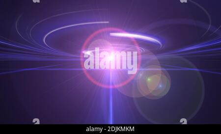 dance ray light floor future, abstract 3d illustrator render Stock Photo