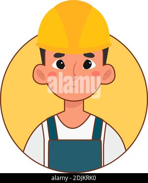 Isolated engineer man professions jobs icon logo - Vector Stock Vector