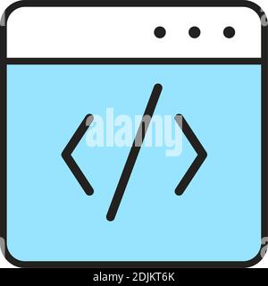 Isolated program computers tecnology online icon- Vector Stock Vector