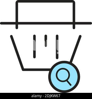 Isolated search computers tecnology online icon- Vector Stock Vector