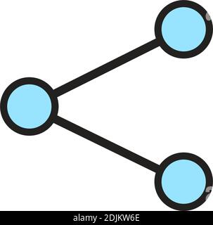 Isolated share computers tecnology online icon- Vector Stock Vector