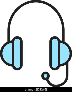 Isolated listening computers tecnology online icon- Vector Stock Vector