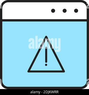 Isolated window computers tecnology online icon- Vector Stock Vector
