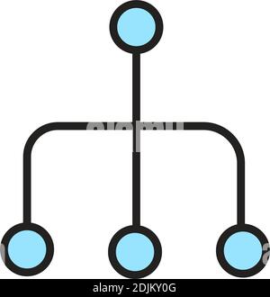 Isolated connection computers tecnology online icon- Vector Stock Vector