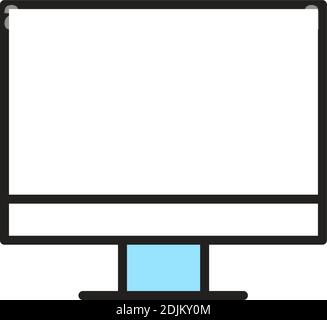 Isolated pc computers tecnology online icon- Vector Stock Vector
