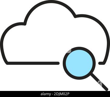 Isolated search computers tecnology online icon- Vector Stock Vector