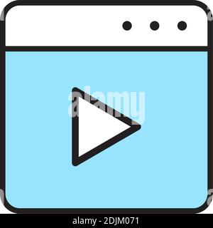 Isolated window computers tecnology online icon- Vector Stock Vector