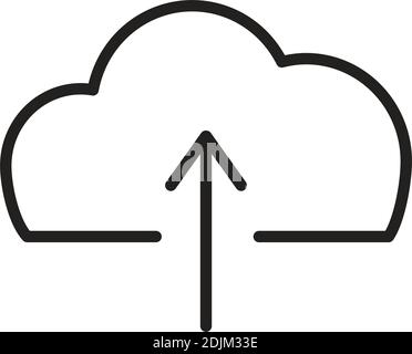 Isolated upload computers tecnology online icon- Vector Stock Vector