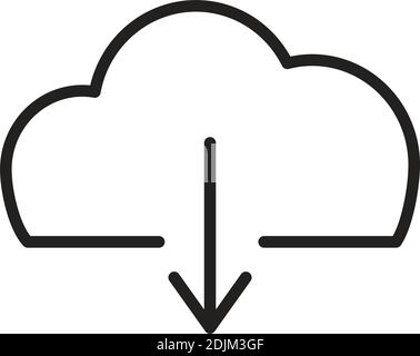 Isolated download computers tecnology online icon- Vector Stock Vector
