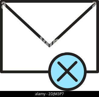 Isolated mail failed computers tecnology online icon- Vector Stock Vector